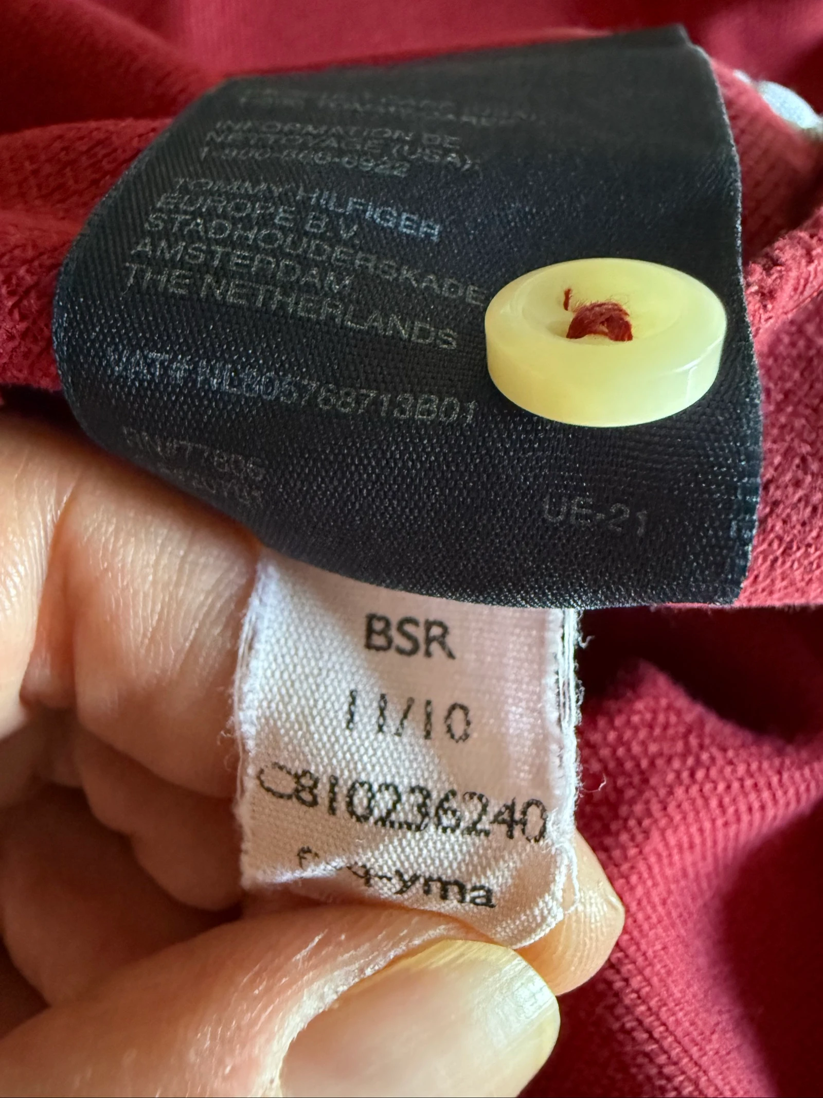 Rode Tommy Hilfiger polo voor heren M Custom Fit – 100% katoen – photo 7